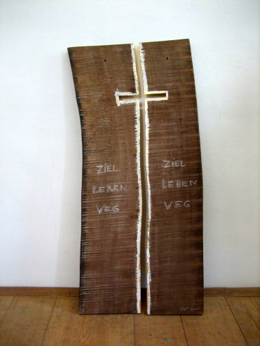 Holzkreuz Rückseite